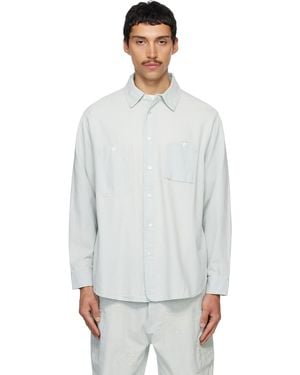 KENZO Chemise De Travail Bleue - Blanc