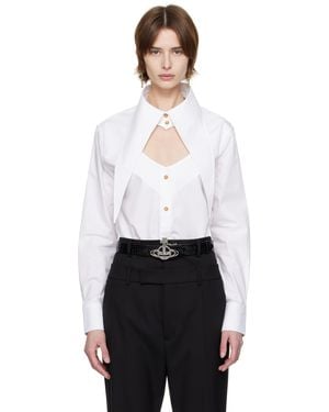 Vivienne Westwood ホワイト Heart シャツ - ブラック