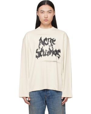 Acne Studios Off- Gothic Logo T-Shirt - Natural