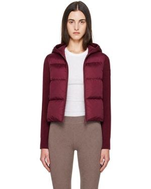 Canada Goose Burgundy Down Hybridge Tonal Disc Wide Jacket - Red