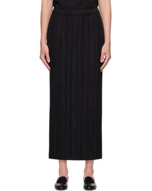 Pleats Please Issey Miyake Thicker Bottoms Maxi Skirt - Black
