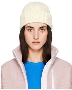 Canada Goose Off- Cashmere Blend Double Fold Beanie - Blue