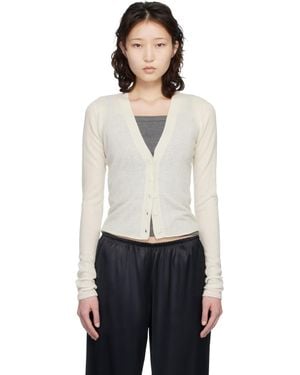 Skims オフホワイト Featherweight Cashmere カーディガン - ブラック