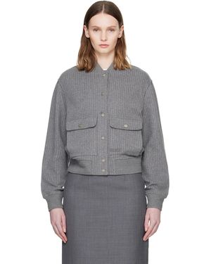 Mackage Juniper-K Brushed Knit Bomber Jacket - Gray