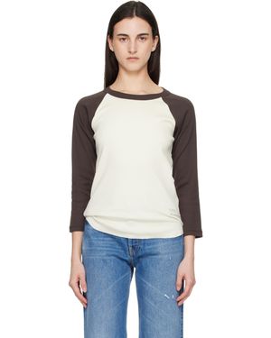 A.P.C. T-Shirt Clara Blanc Cassé Et Brun - Noir