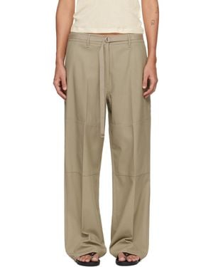 LE17SEPTEMBRE Twill Paneled Pants - Natural