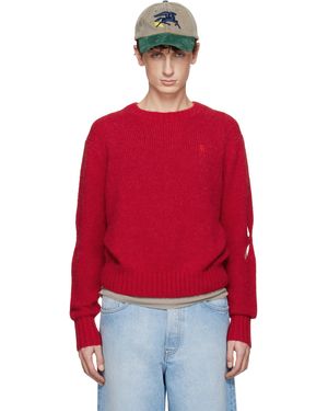 STEFAN COOKE Slashed Shaggy Jumper - Red