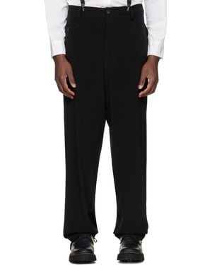 Yohji Yamamoto Box Pocket Trousers - Black