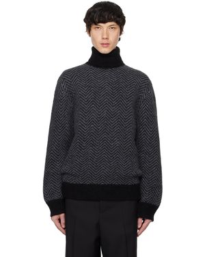 Officine Generale Col Roulé Harring Gris - Bleu
