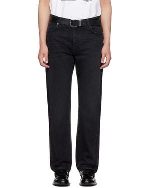 Givenchy Couture Seam Straight Fit Shadow Washed Jeans - Black