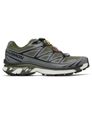 Salomon カーキ Xt-6 Gore-Tex スニーカー - ブラック