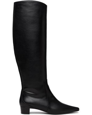 BY FAR Pascal Nappa Leather Tall Boots - Black