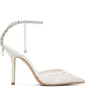 Jimmy Choo Off- Saeda 100 Heels - White