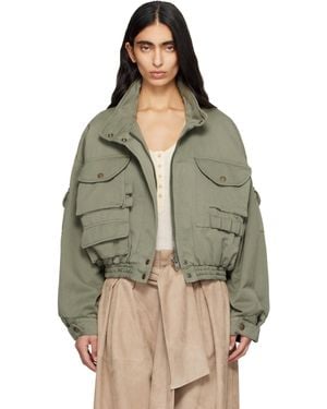 Balmain Twill Bomber Jacket - Green