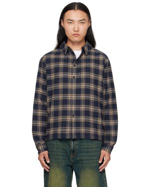 Dime Plaid Flannel Shirt - Black