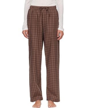 Tekla Fine Twill Pajama Pants - Brown