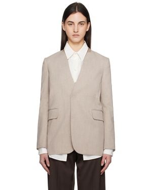 MM6 by Maison Martin Margiela Taupe Tailoring Blazer - Natural