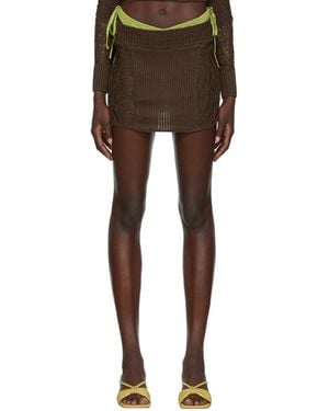 GUIZIO Ssense Exclusive Miniskirt - Brown
