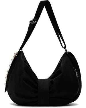 Simone Rocha Beaded Sling Bow Bag - Black