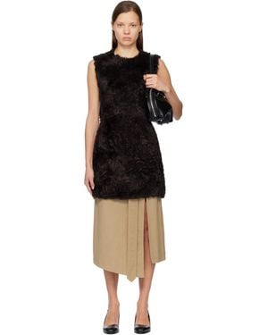 Acne Studios Faux-Fur Minidress - Black