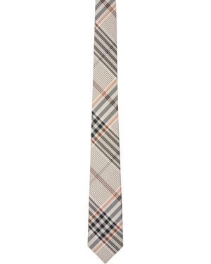 Burberry Check Silk Tie - Metallic