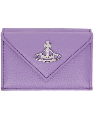 Vivienne Westwood Re-vegan Envelope Billfold Wallet - Purple