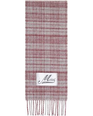 Marni Wool Check Scarf - Multicolor