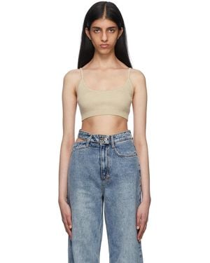 Ksubi Beige Cotton Camisole - Blue