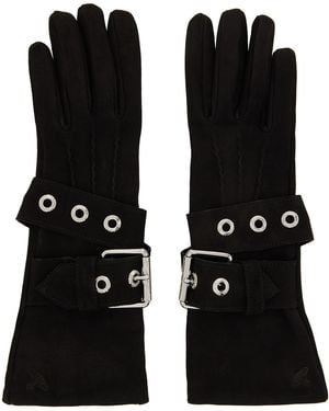Vivienne Westwood Gants Noirs À Sangle De Style Ceinture Et À Boucle