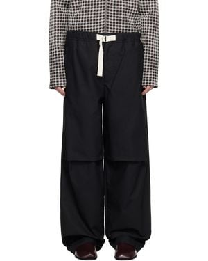 Jil Sander Cotton Trousers - Black