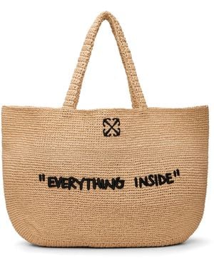 Off-White c/o Virgil Abloh Jitney Quote Tote - Natural