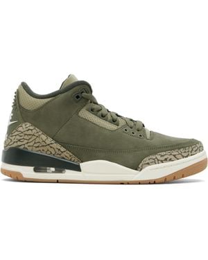 Nike Khaki Air Jordan 3 Retro Trainers - Black