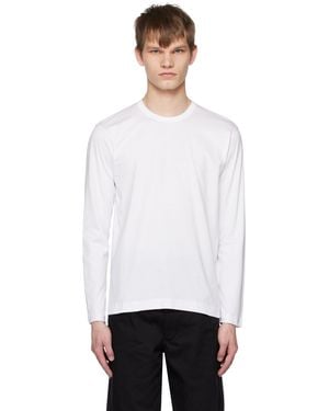 Comme des Garçons Crewneck Long Sleeve T-Shirt - White