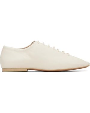 Lemaire オフホワイト Souris Flat Classic ダービー - ブラック