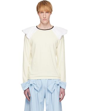 Andrej Gronau Off- Draped Shoulder Jersey Top - Multicolour