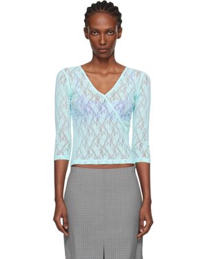 Fruity Booty Lace Moss Wrap T-Shirt - Blue
