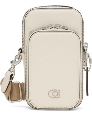 COACH Off-white Phone Crossbody Bag - Natural