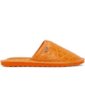 BY FAR Orange Larry Slippers - Black