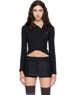 Vivienne Westwood Ls Glory Polo - Black