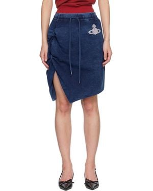 Vivienne Westwood Side Panther Miniskirt - Blue
