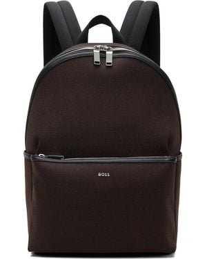 BOSS Logo Lettering Backpack - Black
