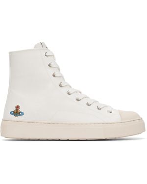 Vivienne Westwood High Top Plimsoll Trainers - White