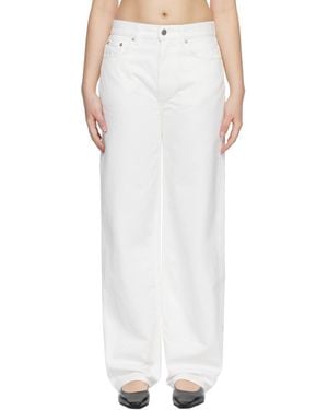 Loulou de Saison Samur Lds Organic Denim Boyfriend Jeans - White