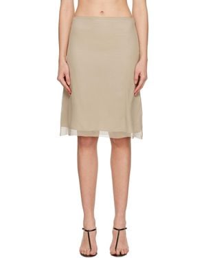 TOTEME Chiffon Slip Midi Skirt - Natural