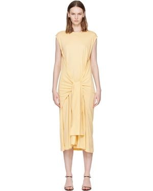 TOTEME Tie-Waist Jersey Midi Dress - Metallic