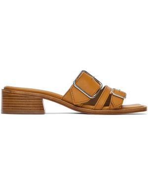 A.P.C. Sandales à talon étagé aly brun clair - Noir
