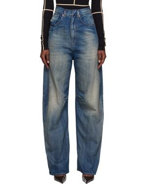 MM6 by Maison Martin Margiela ブルー ワイドレッグジーンズ
