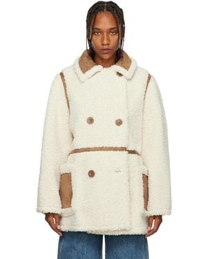 Stand Studio Off-white Chloe Faux-shearling Jacket - Natural