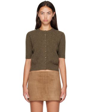 KHAITE Cardigan Nora Kaki - Marron
