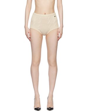 Blumarine Off- Braid Cable Knit Shorts - Multicolor